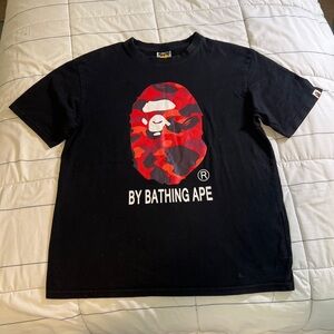 BAPE Red Camo ‘By Bathing Ape’ Tee - Black Edition (Size S)